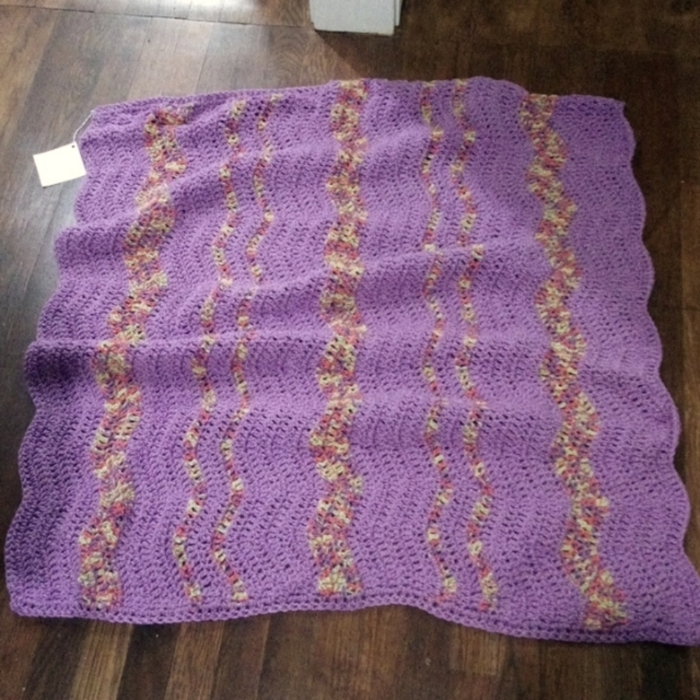 Hand Crafted Crochet Afghan Lapghan Baby Blanket Stroller Wheelchair Shawl